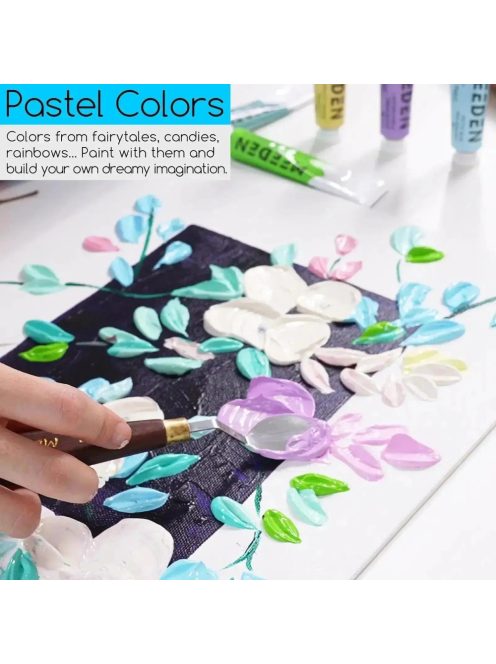 Meeden acrylic paint set 12x22ml pastel shades