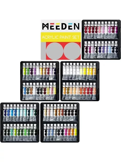 Large set of Meeden acrylic paints 100x12ml