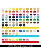 Large set of Meeden acrylic paints 100x12ml