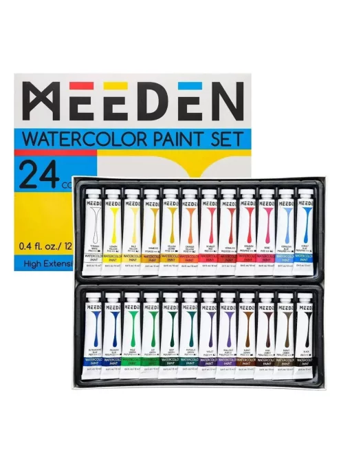 Meeden watercolor paint set 24x12ml