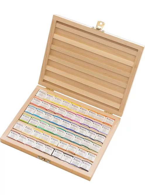 Akvarellfesték készlet Umton 54 db fa dobozban