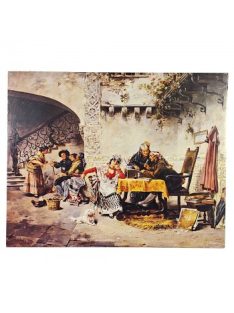 Festmény reprodukció 40x50cm – F. Perez, Courtyard Scene