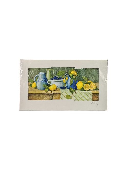 Reprodukció 35x60cm – Franz Heigl, Stilleben mit Zitrone