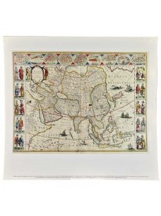 Reprodukciós nyomat 42x45cm – Map of Asia from 1662