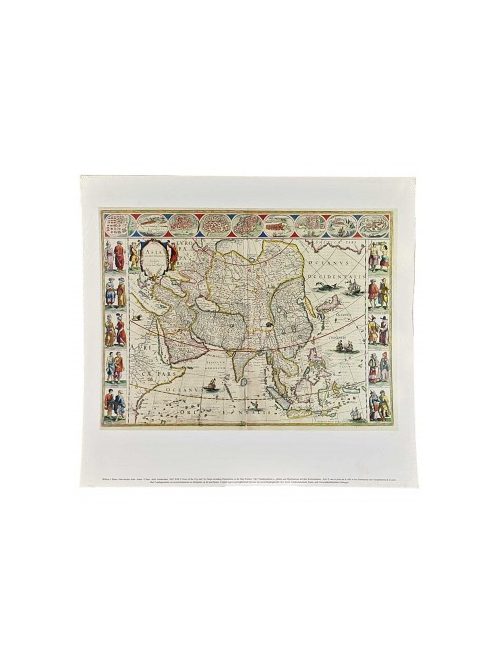 Reprodukciós nyomat 42x45cm – Map of Asia from 1662