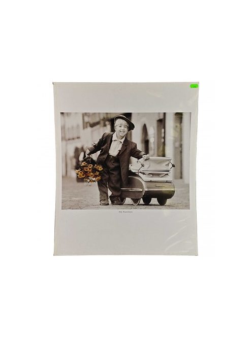 Reprodukciós nyomat 48x58cm – Kim Anderson, Boy with Flowers