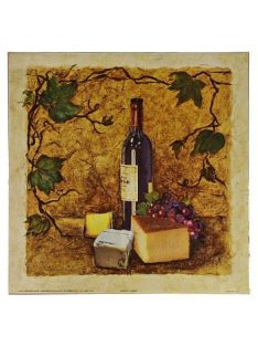Reprodukciós nyomat 30x30cm – Merlot & Cheese