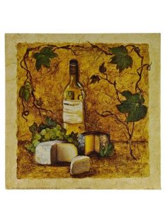 30x30cm reprodukciós nyomat – Chardonnay & Sajt