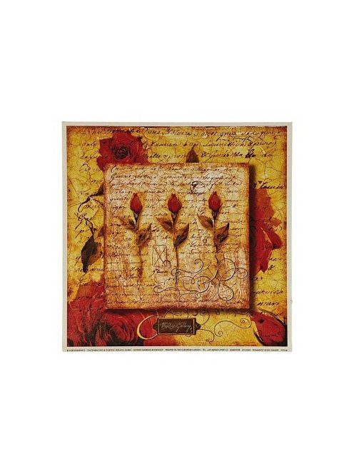 Reprodukciós festmény 18x18cm – Rose Gallery