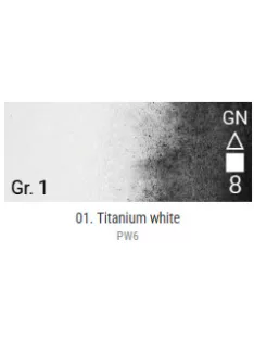 Renesans Grand Godet akvarellfesték, hatalmas 7 ml szilke – 01 Titanfehér