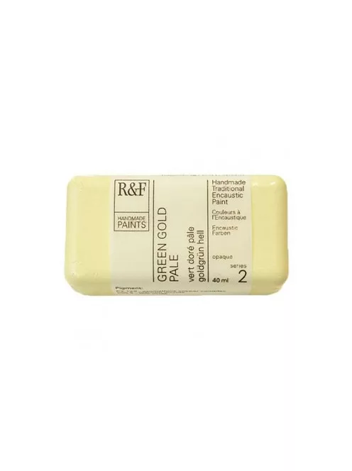 R&F Encaustic festék 40ml – 102H zöld arany halvány
