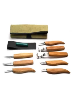 Wood carving set of 8 knives in a tool roll BeaverCraft