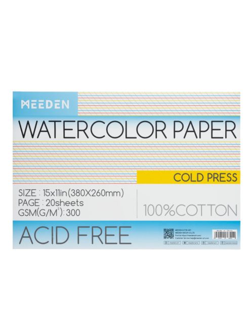 akvarell pad Meeden 100% Cotton 26x38cm Cold Pressed