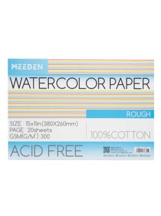 Akvarell tömb Meeden 100% pamut 26x38cm Rough
