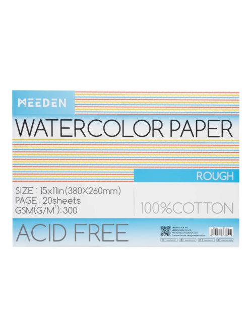 Akvarell tömb Meeden 100% pamut 26x38cm Rough