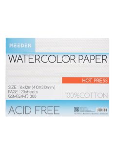 akvarell pad Meeden 100% Cotton 31x41cm Hot Pressed