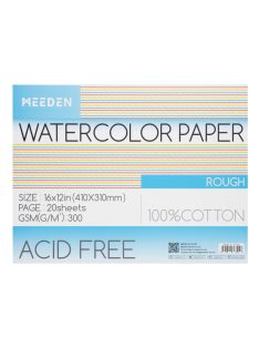 Akvarell tömb Meeden 100% pamut 31x41cm Rough