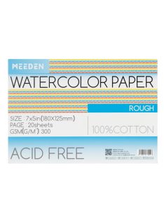 Akvarell tömb Meeden 100% pamut 12.5x18cm Rough