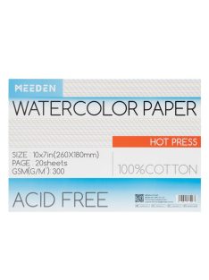 akvarell pad Meeden 100% Cotton 18x26cm Hot Pressed