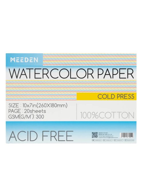 akvarell pad Meeden 100% Cotton 18x26cm Cold Pressed