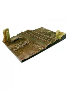  Vallejo Scenery – 31x21 Country Road Cross with Railway section
