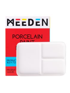 Porcelain palette / bowl with 3 wells 25x18cm