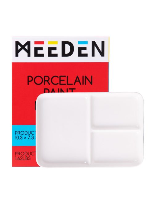 Porcelain palette / bowl with 3 wells 25x18cm