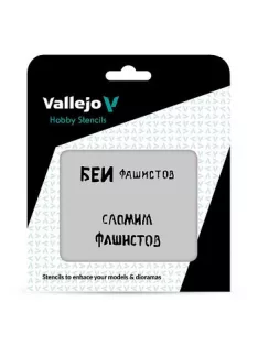 Vallejo modellező sablon – Soviet Slogans WWII n? 1