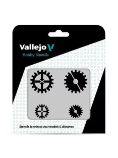 Vallejo modellező sablon – Gear Marks