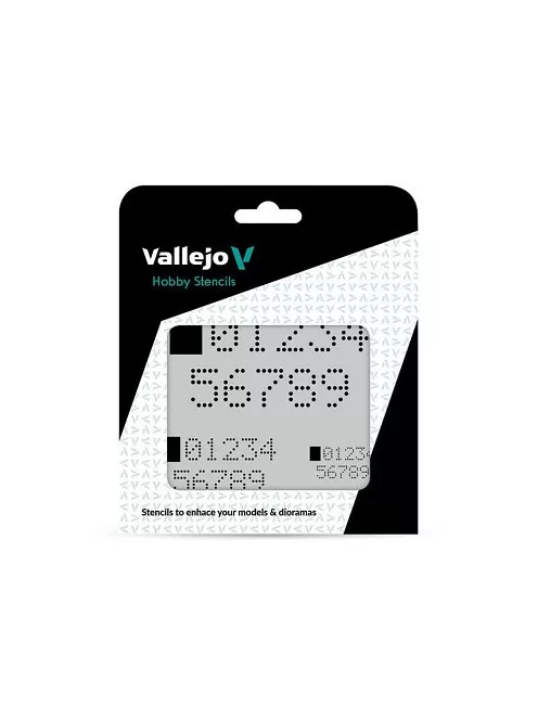 Vallejo Modellező sablon – Digital Numbers