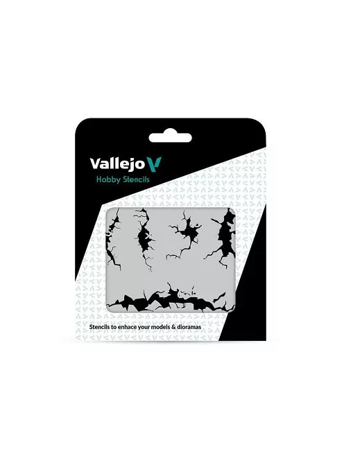 Vallejo modellező sablon – Cracked Wall