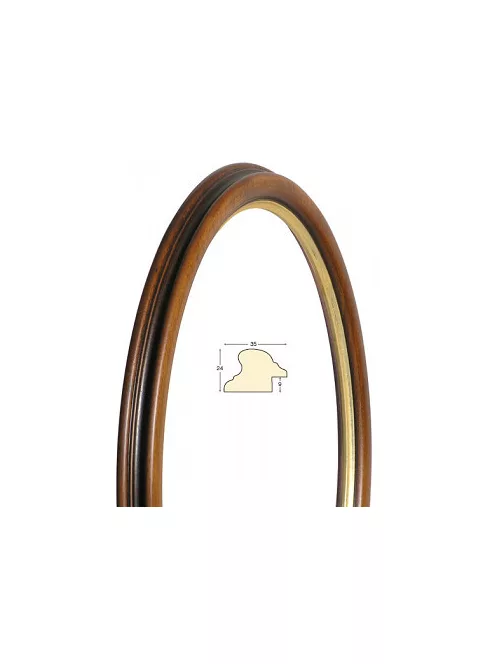 Ovális keret barna arannyal - 30x40cm