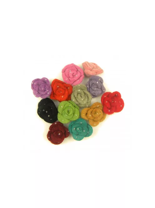 Felt roses 3D - 12 pcs