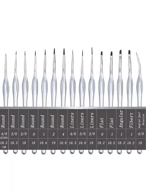 Ecsetkészlet - MEEDEN 15 Pcs Micro Detail Paint Brush Set