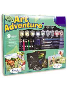   Szuper művész készlet - 48 részes ajándékkészlet gyerekeknek, nagyméretű dobozban