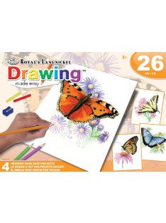   Hogyan rajzolj pillangókat? - Színes rajzos ajándékkészlet gyerekeknek, négy színes képpel