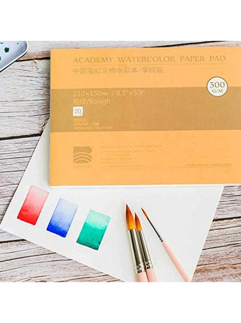 Akvarelltömb - Baohong Pure Cotton Rough Watercolor Paper Pad 380x260mm