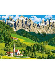 Számozott kifestő készlet vászonra 40x50 cm - Ház az alpokban