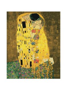 Számozott kifestő készlet vászonra 40x50 cm - Gustav Klimt: Csók