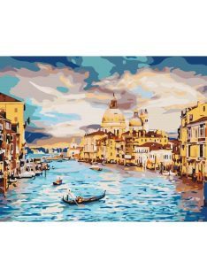 Számozott kifestő készlet vászonra 40x50 cm - Velencei csodák
