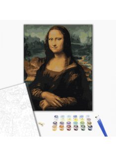 Számozott kifestő készlet vászonra 40x50 cm - Mona Lisa