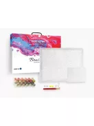 Számozott kifestő készlet vászonra 40x50 cm - Hegyi százszorszépek