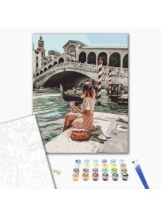 Számozott kifestő készlet vászonra 40x50 cm - Velencei üdülés