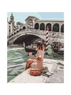 Számozott kifestő készlet vászonra 40x50 cm - Velencei üdülés