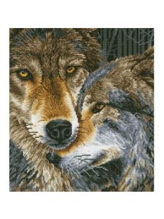 Számozott kifestő készlet vászonra 40x50 cm - Prérifarkasok