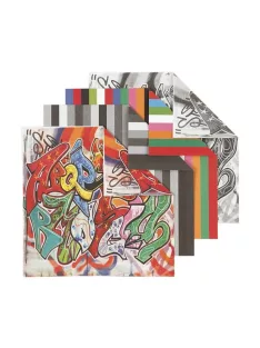 Origami papír - Graffiti mintás, 4 féle minta
