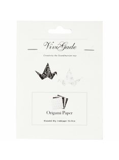 Origami papír - 4 féle Fekete minta
