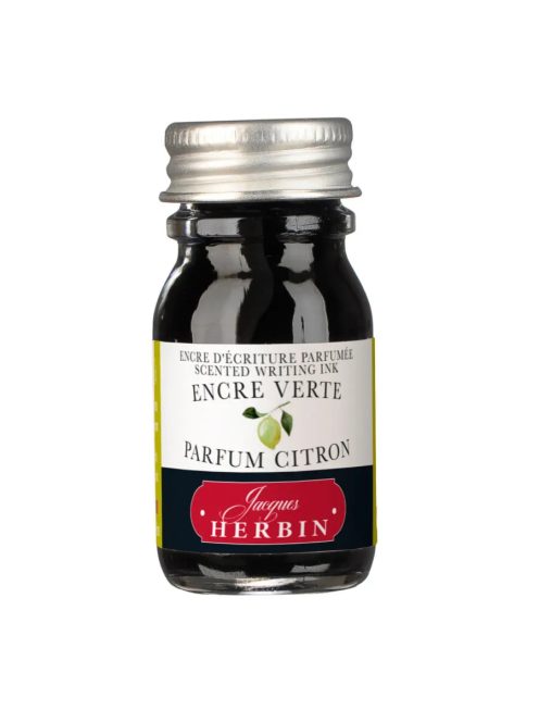 Illatosított tinta 10 ml - Jacques Herbin Perfumed Ink - Zöld színű és citrom illatú tinta
