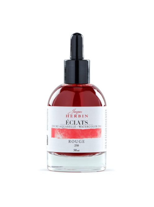 Akvarell művésztinta, 50 ml - Jacques Herbin Éclats Fine Art Ink - Vörös