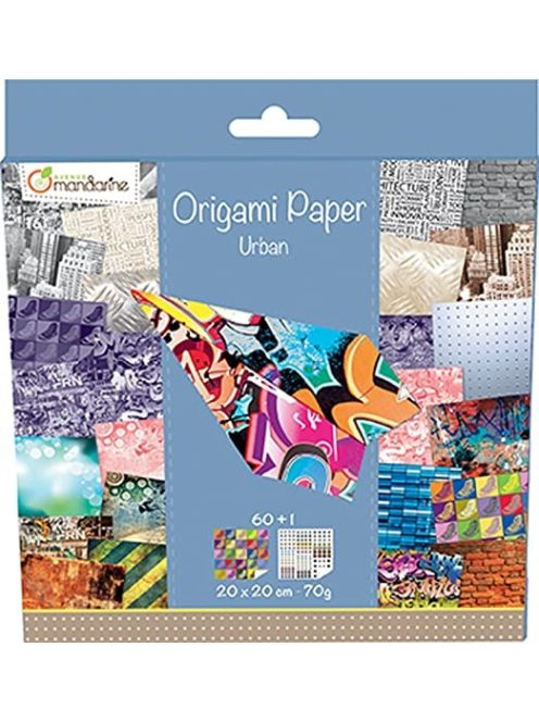 Origami papír - Design papíros hajtogató készlet, 20x20cm, 60 lap - Urban
